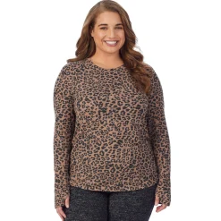 Clearance SoftKnit Long Sleeve Crew PLUS Women Long Sleeves|Plus Size