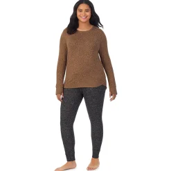 Clearance SoftKnit Long Sleeve Crew PLUS Women Long Sleeves|Plus Size