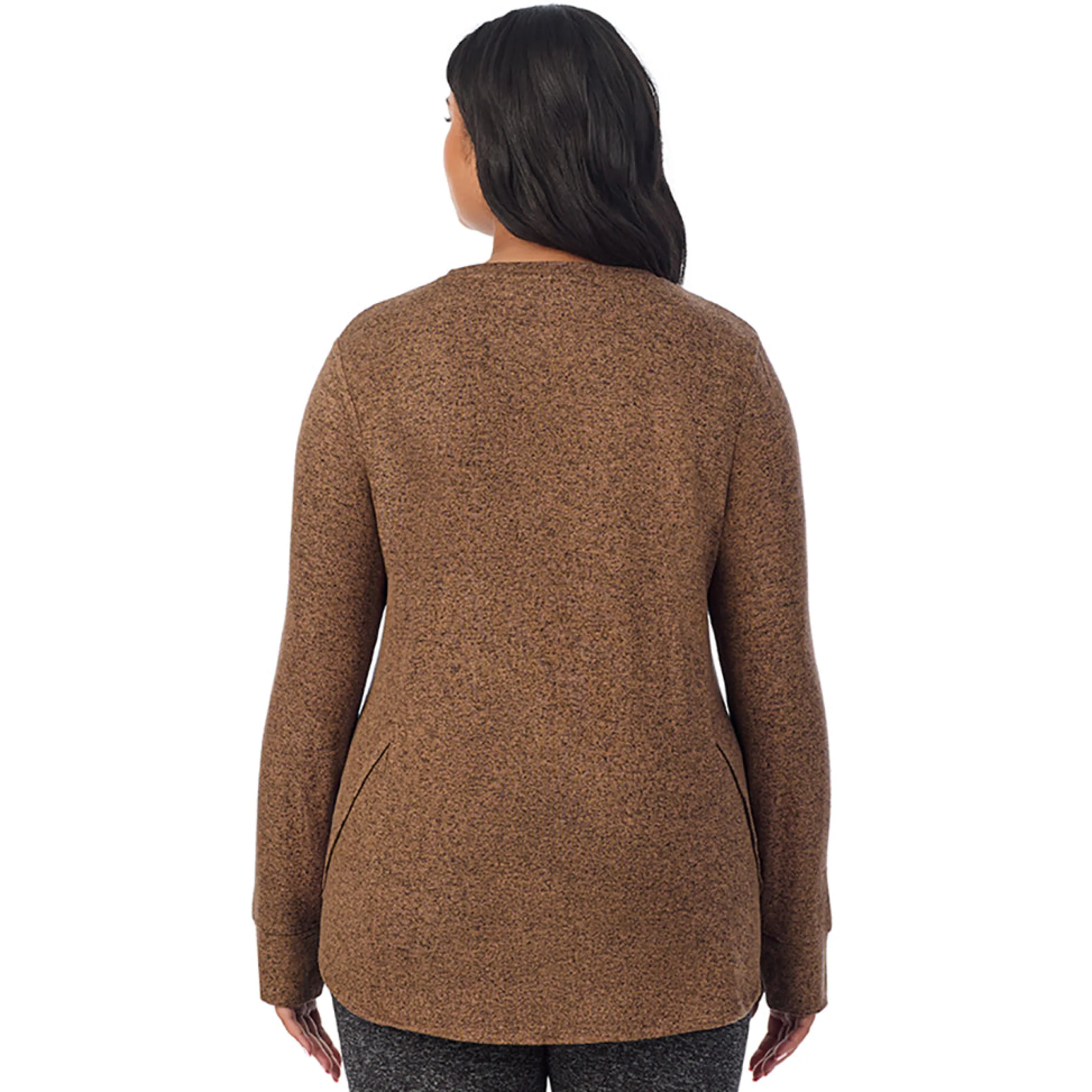 Clearance SoftKnit Long Sleeve Crew PLUS Women Long Sleeves|Plus Size