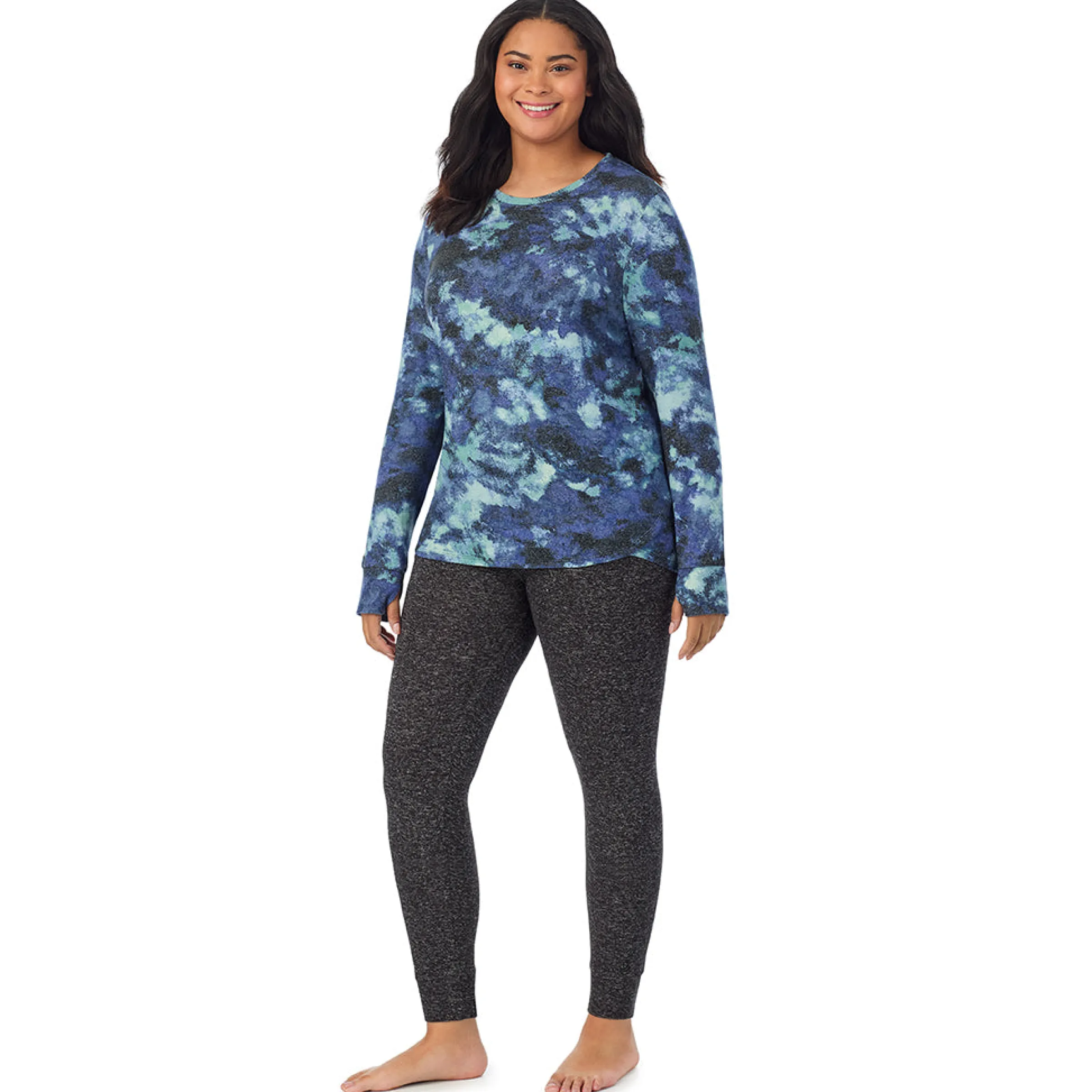 Clearance SoftKnit Long Sleeve Crew PLUS Women Long Sleeves|Plus Size