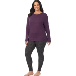 Clearance SoftKnit Long Sleeve Crew PLUS Women Long Sleeves|Plus Size