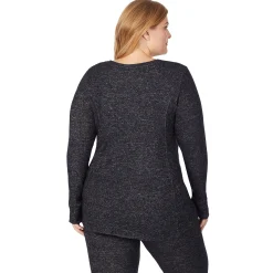 Clearance SoftKnit Long Sleeve Crew PLUS Women Long Sleeves|Plus Size