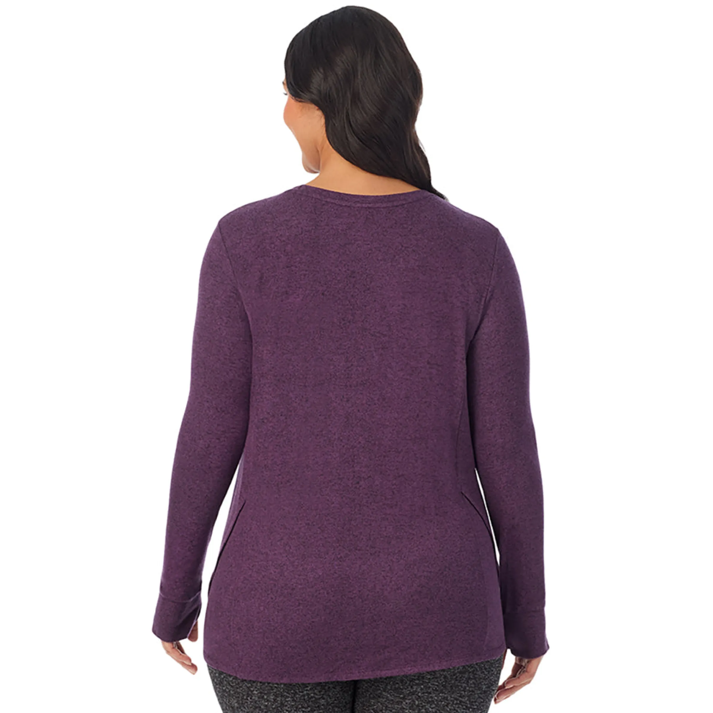 Clearance SoftKnit Long Sleeve Crew PLUS Women Long Sleeves|Plus Size