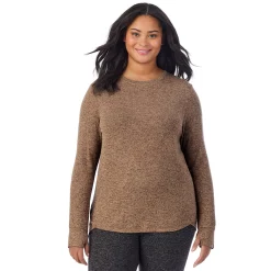 Clearance SoftKnit Long Sleeve Crew PLUS Women Long Sleeves|Plus Size