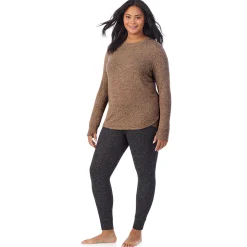 Clearance SoftKnit Long Sleeve Crew PLUS Women Long Sleeves|Plus Size