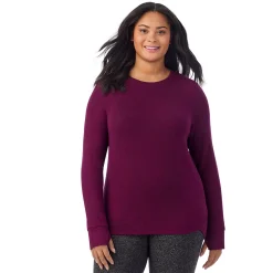 Clearance SoftKnit Long Sleeve Crew PLUS Women Long Sleeves|Plus Size