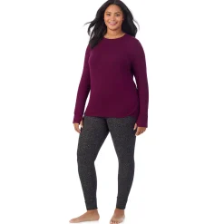 Clearance SoftKnit Long Sleeve Crew PLUS Women Long Sleeves|Plus Size