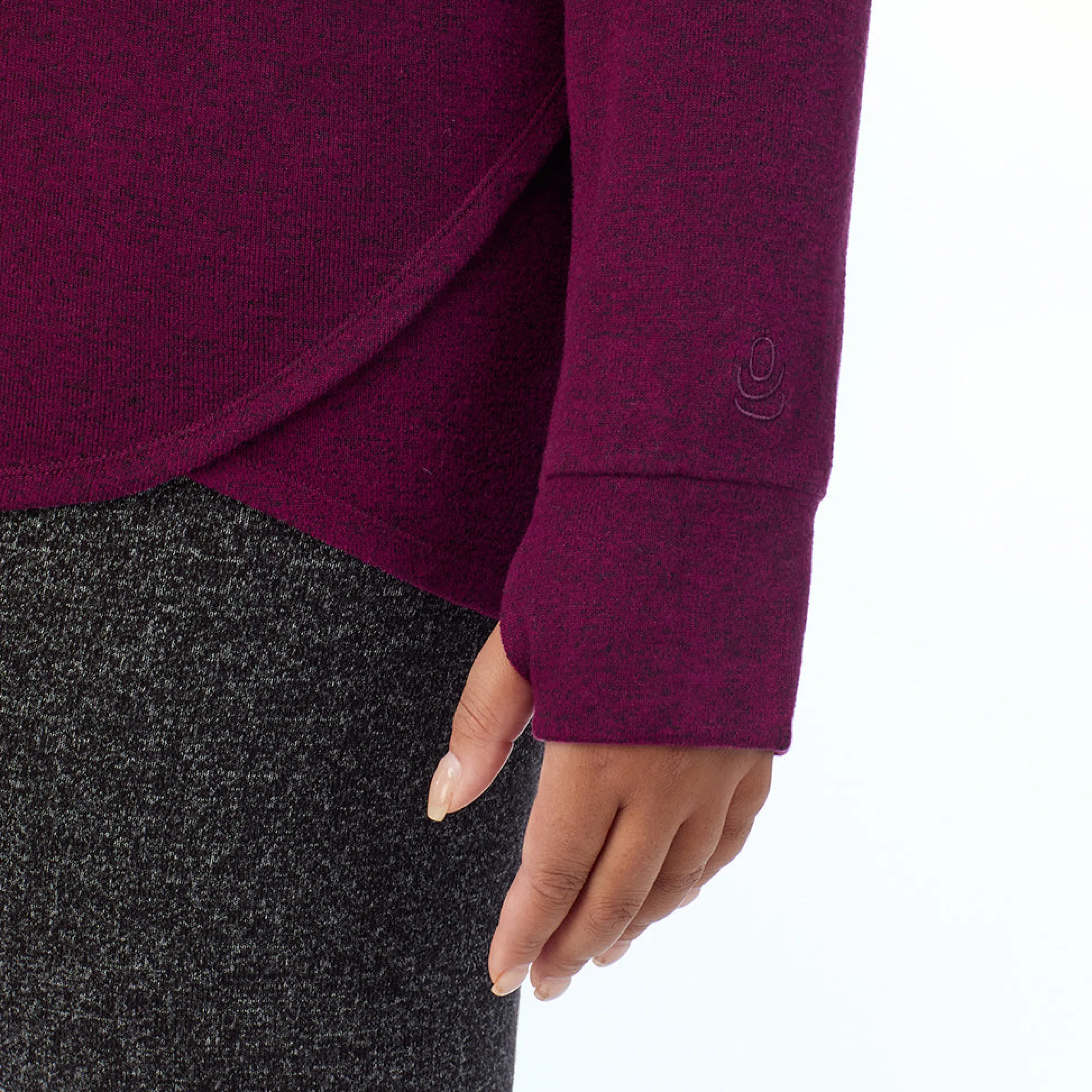 Clearance SoftKnit Long Sleeve Crew PLUS Women Long Sleeves|Plus Size