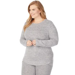 Clearance SoftKnit Long Sleeve Crew PLUS Women Long Sleeves|Plus Size
