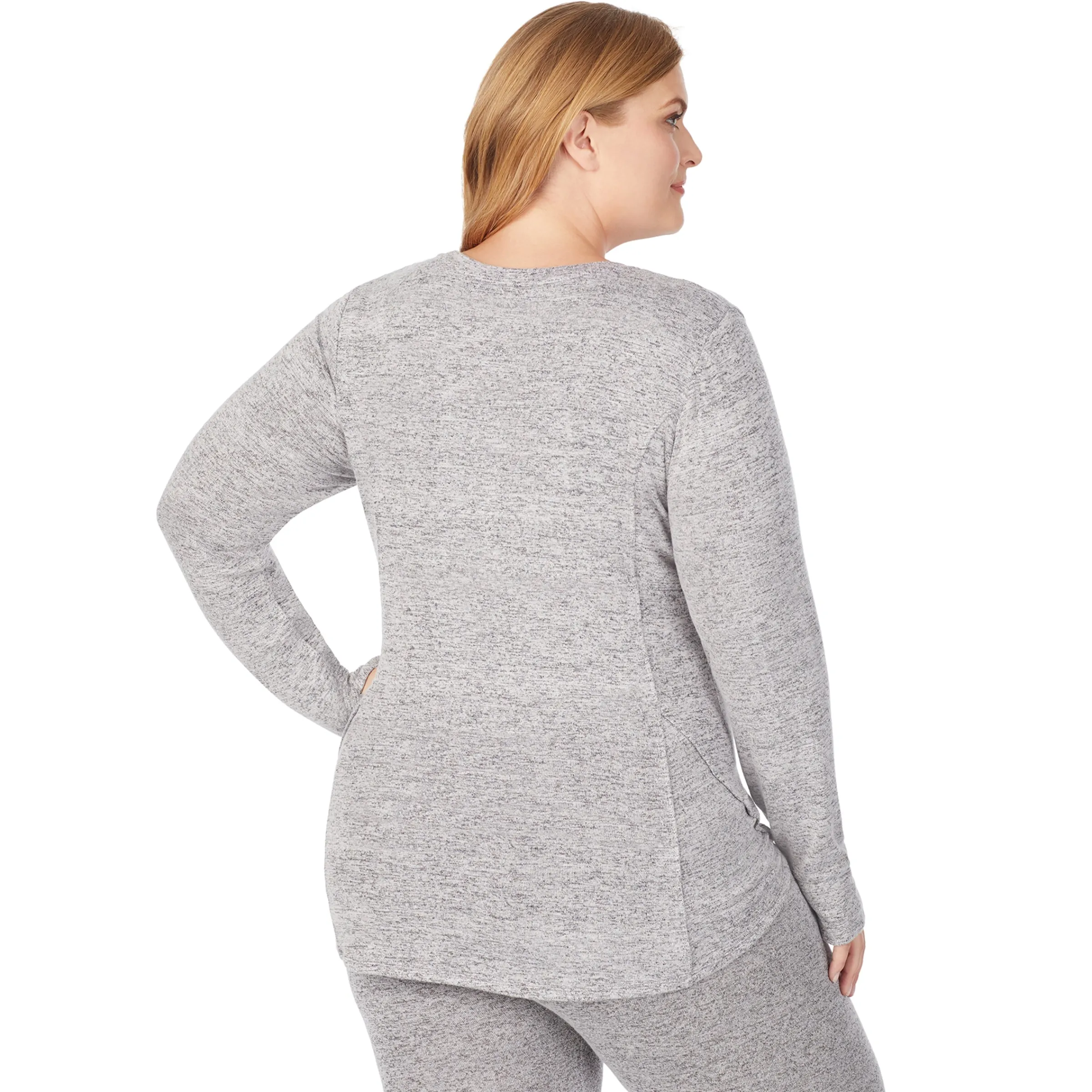 Clearance SoftKnit Long Sleeve Crew PLUS Women Long Sleeves|Plus Size