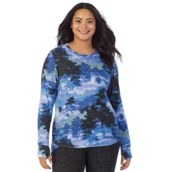 Clearance SoftKnit Long Sleeve Crew PLUS Women Long Sleeves|Plus Size
