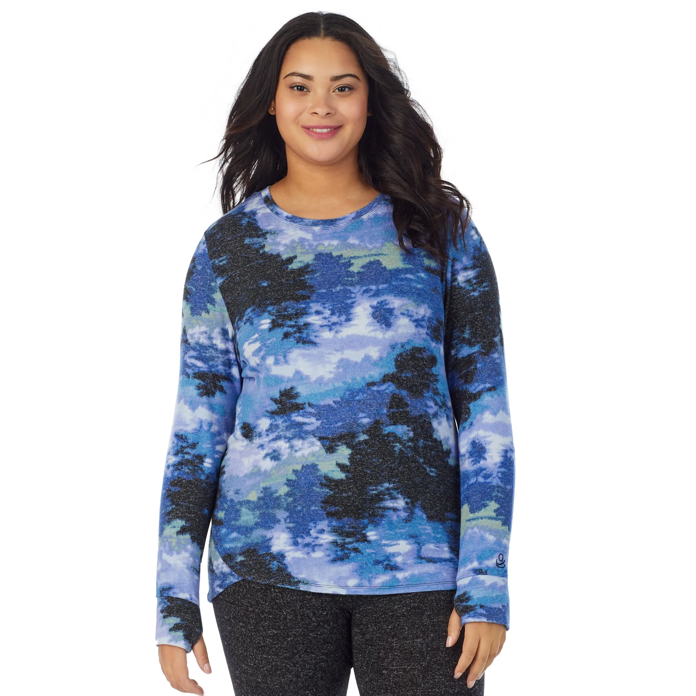 Clearance SoftKnit Long Sleeve Crew PLUS Women Long Sleeves|Plus Size