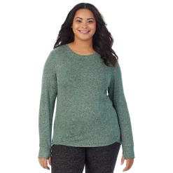 Clearance SoftKnit Long Sleeve Crew PLUS Women Long Sleeves|Plus Size