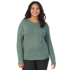 Clearance SoftKnit Long Sleeve Crew PLUS Women Long Sleeves|Plus Size