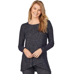 Best SoftKnit Long Sleeve Crossover Tunic Women Long Sleeves