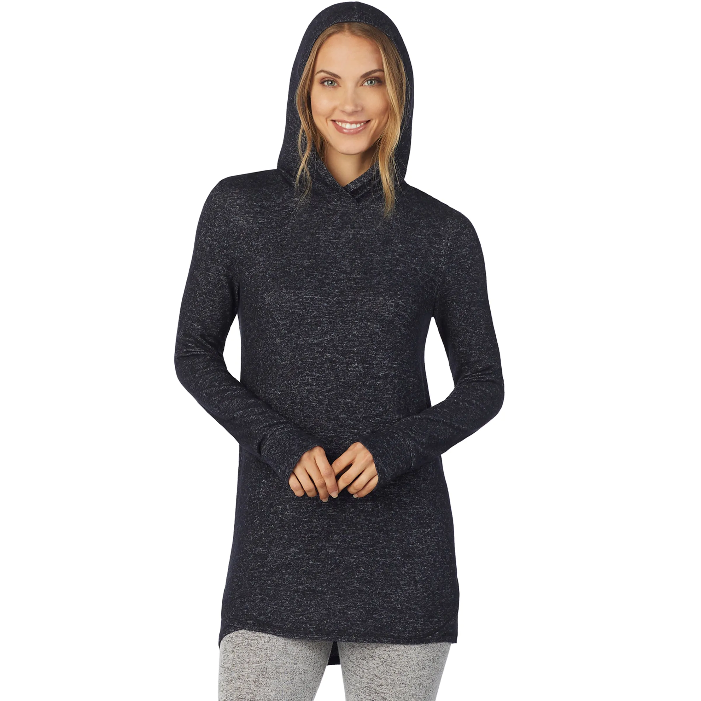 New SoftKnit Long Sleeve Tunic Hoodie Women Wraps + Hoodies|Long Sleeves