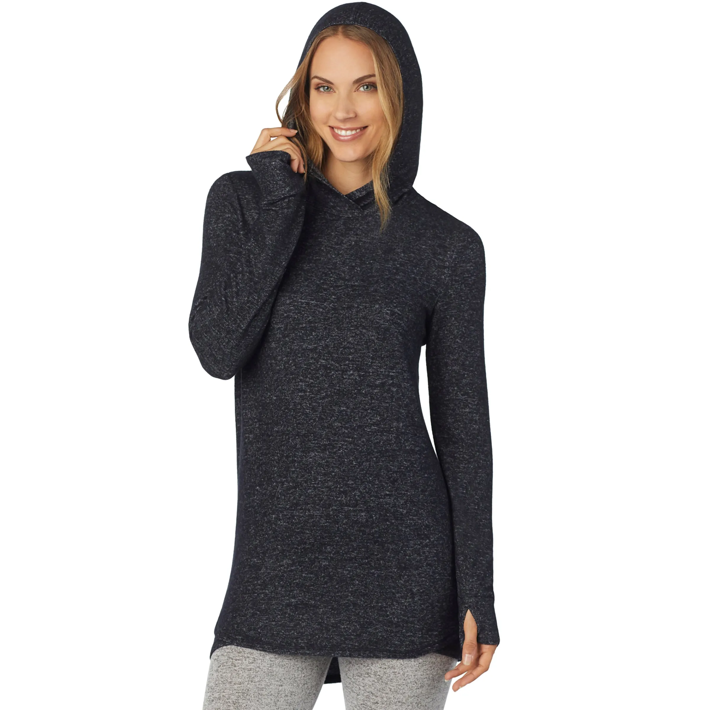 New SoftKnit Long Sleeve Tunic Hoodie Women Wraps + Hoodies|Long Sleeves