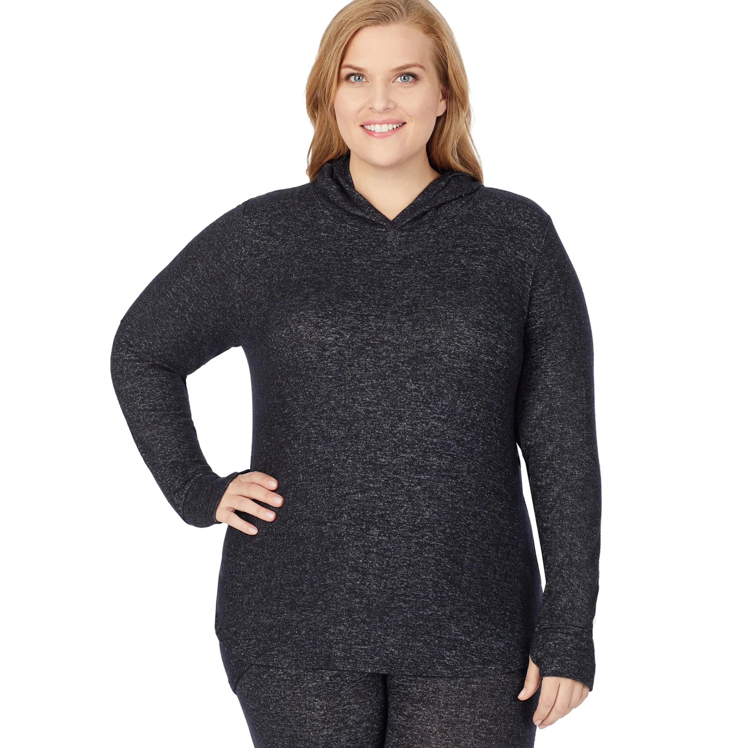 Discount SoftKnit Long Sleeve Tunic Hoodie PLUS Women Plus Size|Wraps + Hoodies
