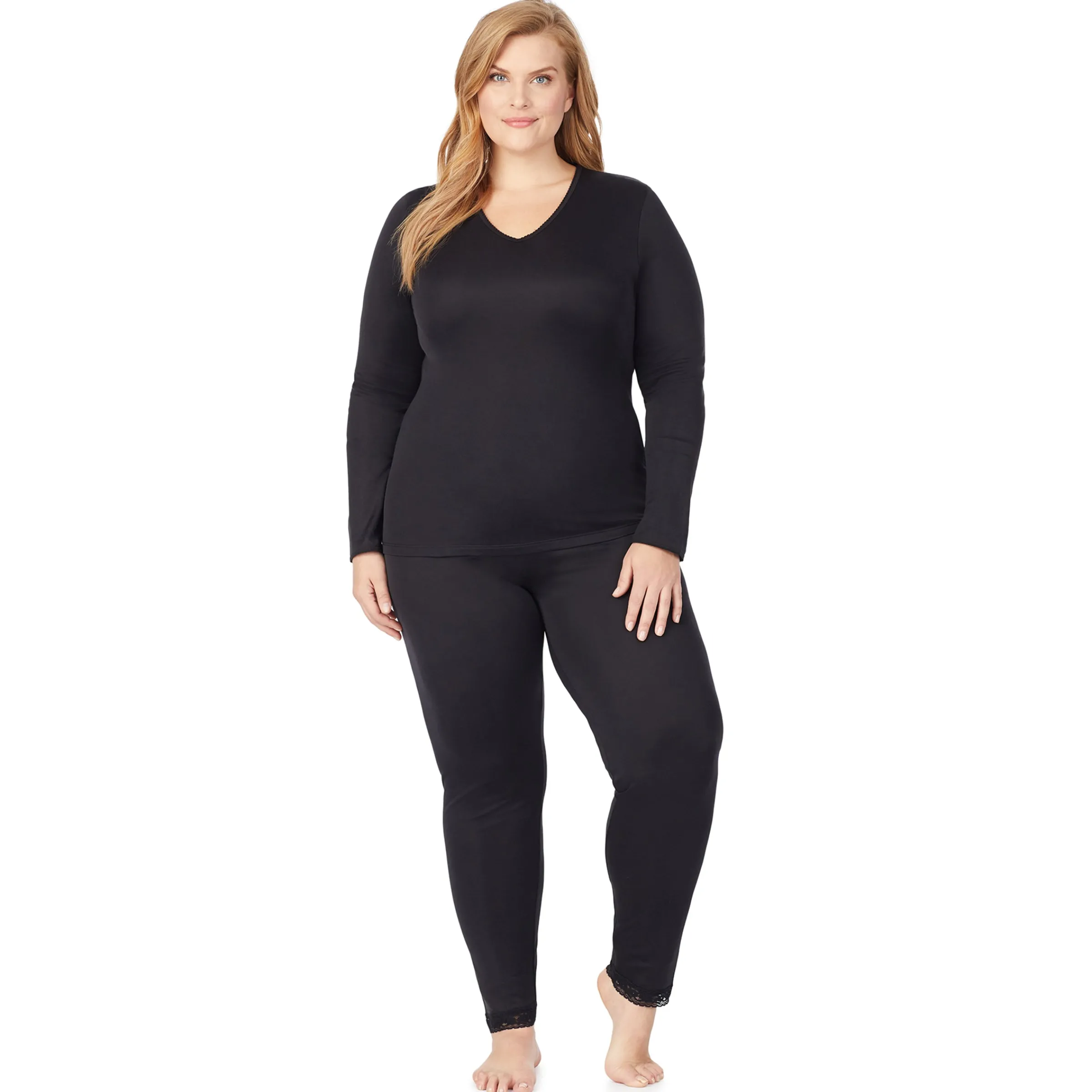 Sale Softwear Lace Edge Legging PLUS Women Plus Size|Bottoms