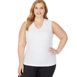 Clearance Softwear Lace Edge V-Neck Tank PLUS Women Plus Size|Camis + Tanks + Tees