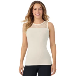 Clearance Softwear With Stretch Crew Neck Tank With Lace Women Camis + Tanks + Tees