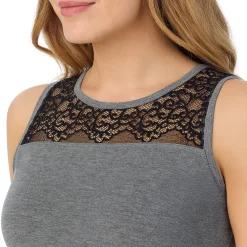 Clearance Softwear With Stretch Crew Neck Tank With Lace Women Camis + Tanks + Tees
