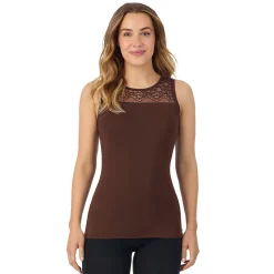 Clearance Softwear With Stretch Crew Neck Tank With Lace Women Camis + Tanks + Tees