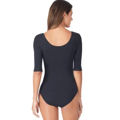 New Softwear With Stretch Elbow Sleeve Bodysuit Women Long Sleeves