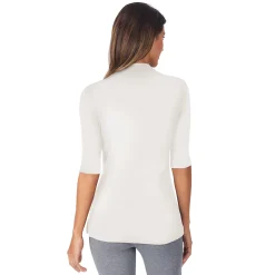 Softwear With Stretch Elbow Sleeve Mock Neck Women Camis + Tanks + Tees