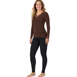 Discount Softwear With Stretch Long Sleeve V-Neck With Lace Women Long Sleeves