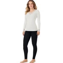 Discount Softwear With Stretch Long Sleeve V-Neck With Lace Women Long Sleeves