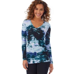 Outlet Softwear With Stretch Long Sleeve V-Neck PETITE Women Petite + Tall|Long Sleeves