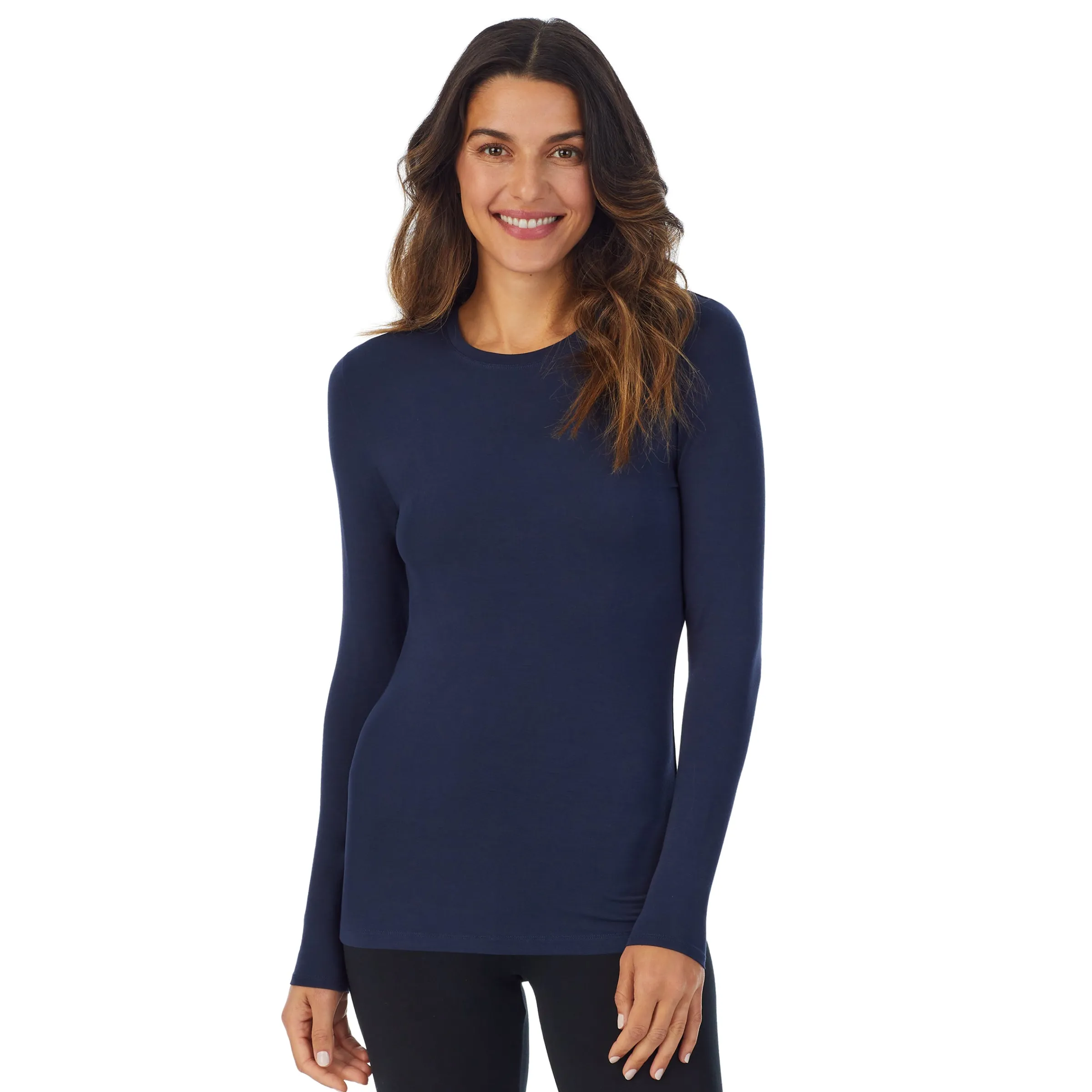 New Softwear With Stretch Long Sleeve Crew PETITE Women Petite + Tall|Long Sleeves