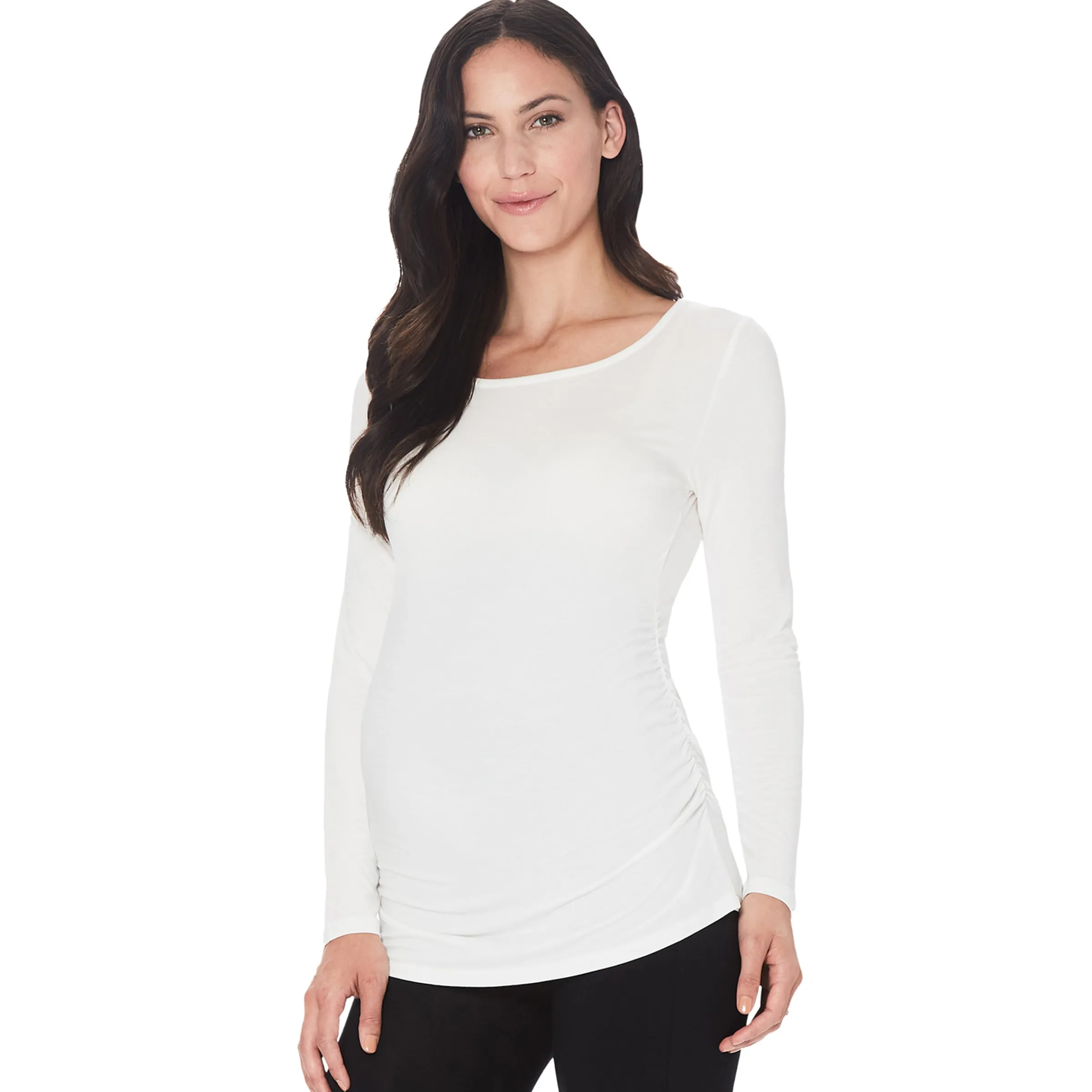 Outlet Softwear With Stretch Long Sleeve Maternity Ballet Neck Top Women Maternity|Long Sleeves
