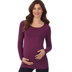 Outlet Softwear With Stretch Long Sleeve Maternity Ballet Neck Top Women Maternity|Long Sleeves