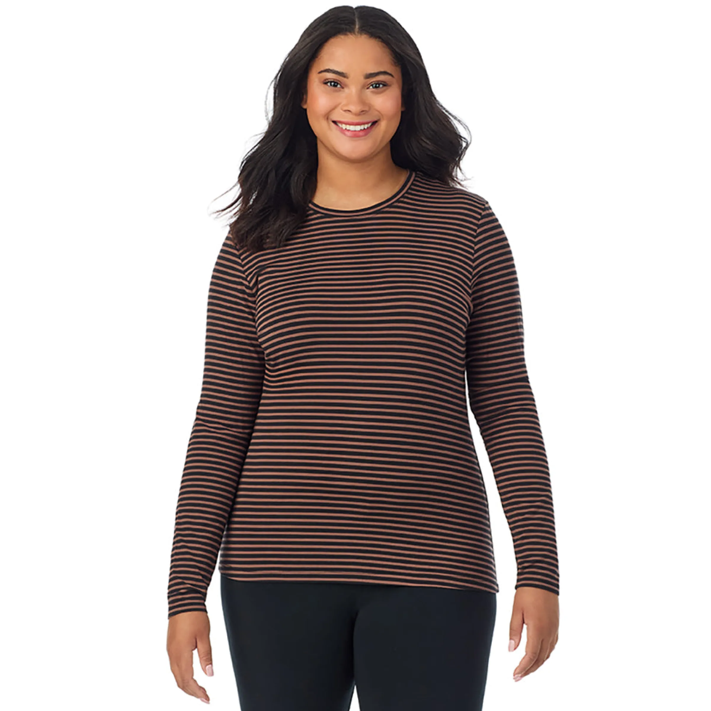 Best Softwear With Stretch Long Sleeve Crew PLUS Women Long Sleeves|Plus Size