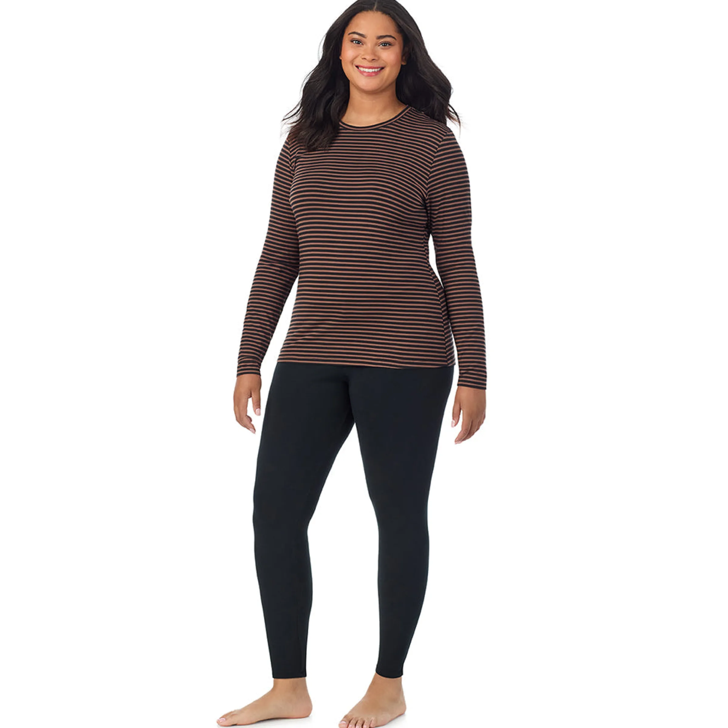 Best Softwear With Stretch Long Sleeve Crew PLUS Women Long Sleeves|Plus Size