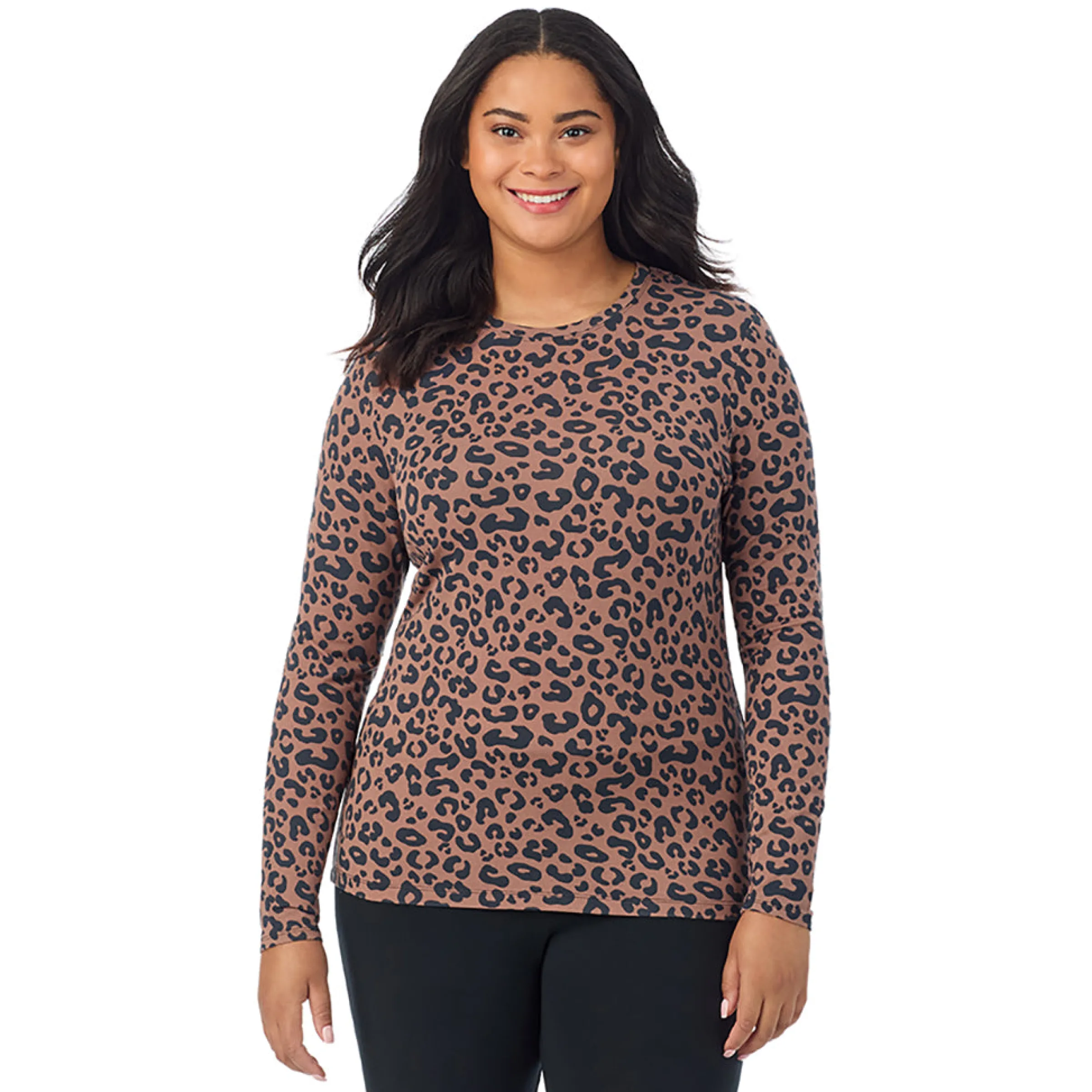 Best Softwear With Stretch Long Sleeve Crew PLUS Women Long Sleeves|Plus Size