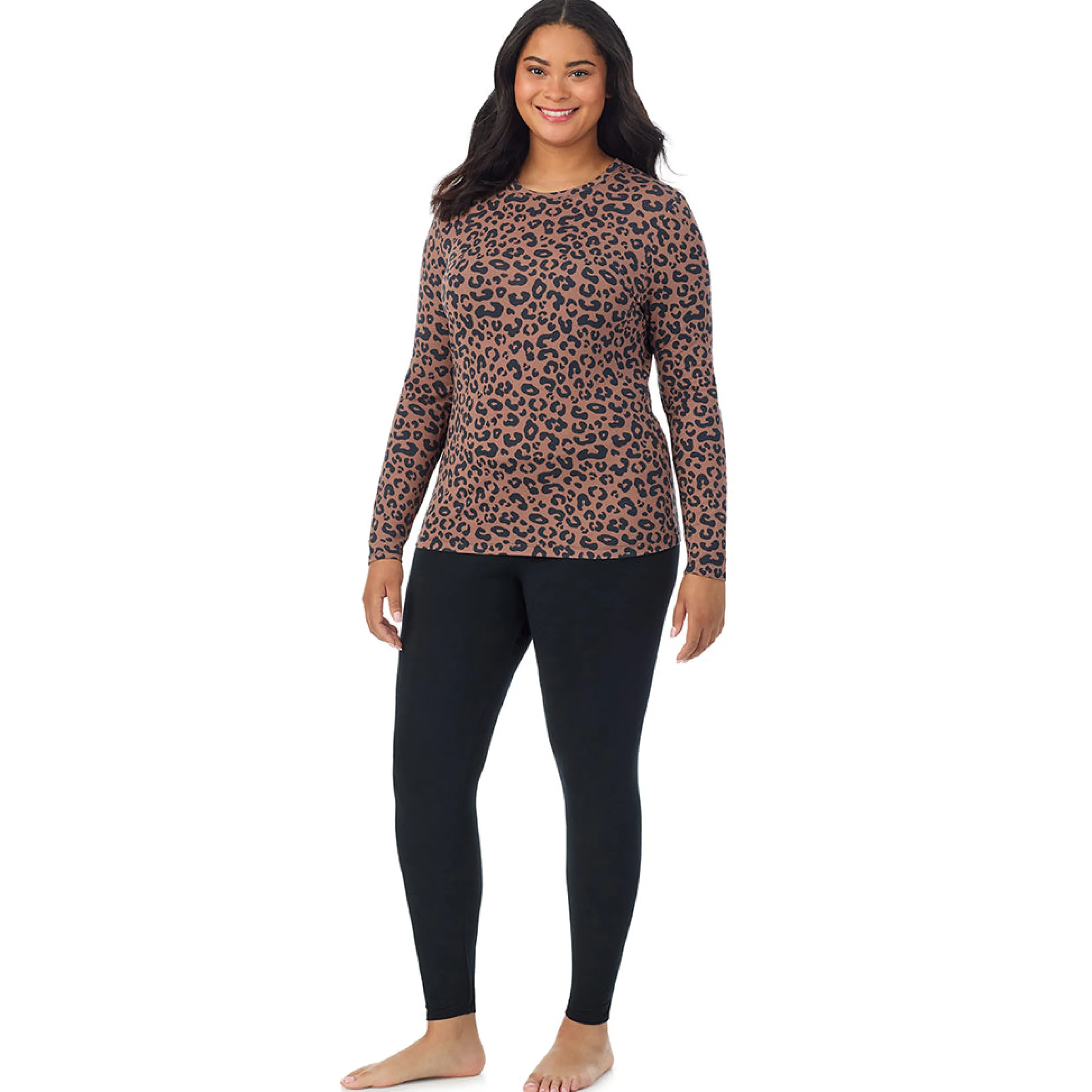 Best Softwear With Stretch Long Sleeve Crew PLUS Women Long Sleeves|Plus Size