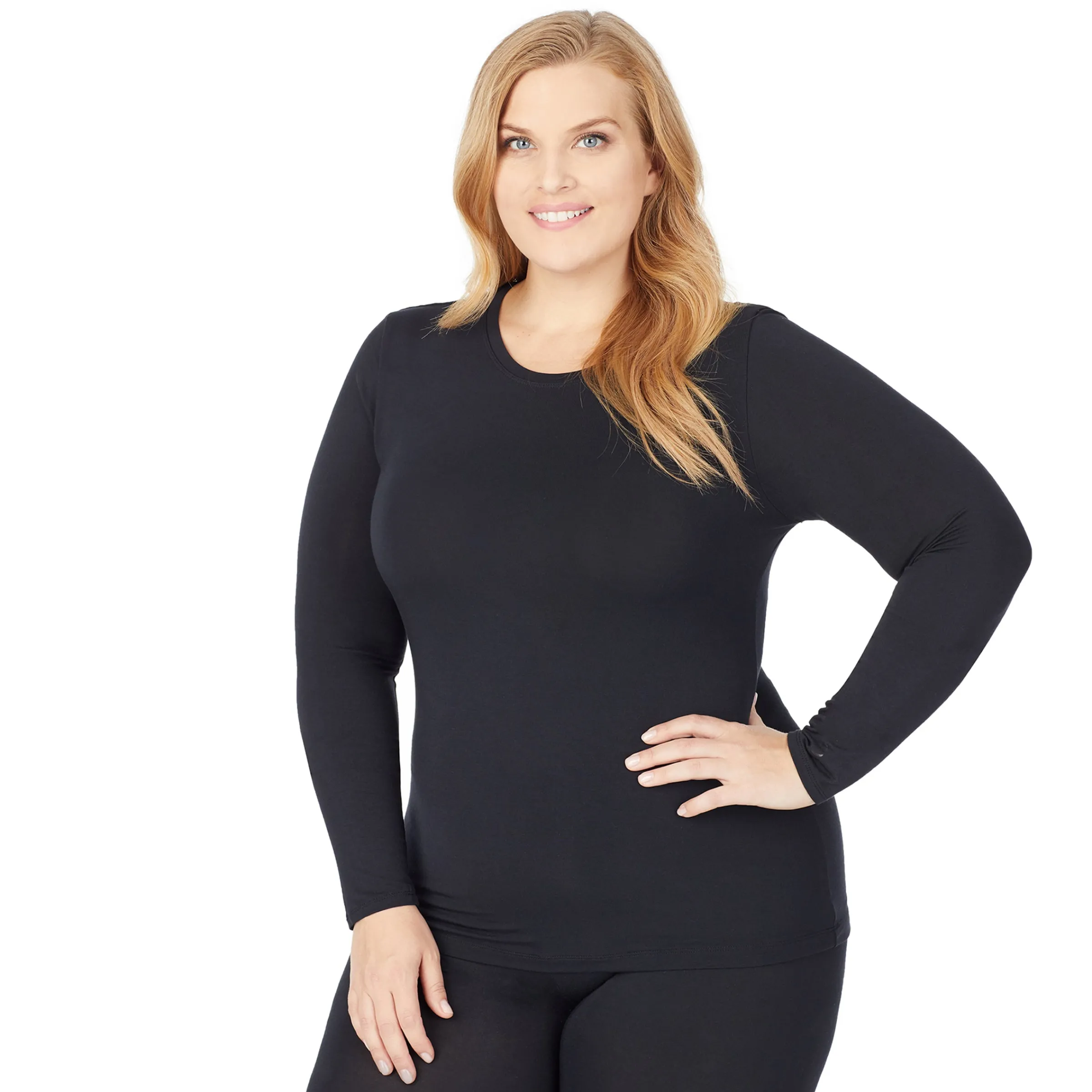Best Softwear With Stretch Long Sleeve Crew PLUS Women Long Sleeves|Plus Size