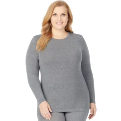 Best Softwear With Stretch Long Sleeve Crew PLUS Women Long Sleeves|Plus Size