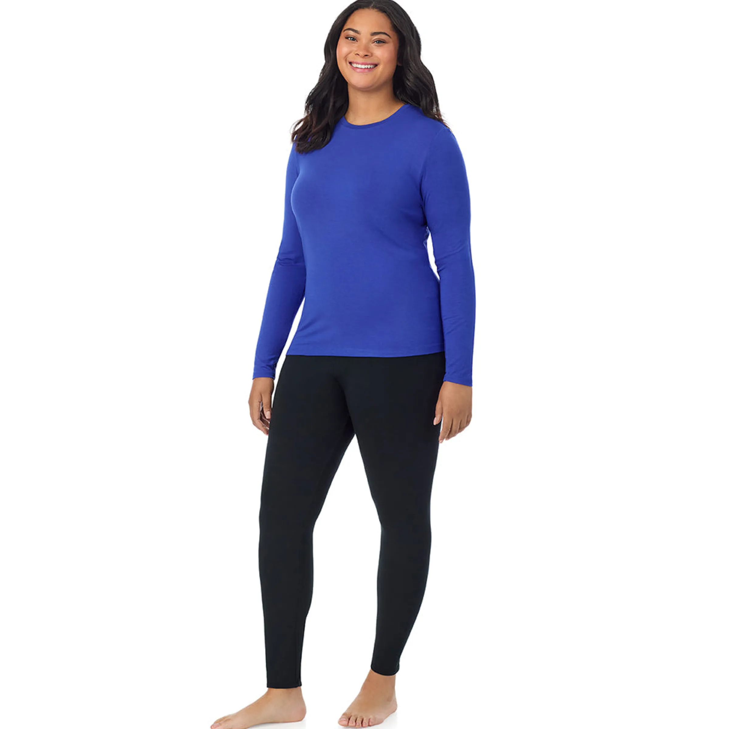 Best Softwear With Stretch Long Sleeve Crew PLUS Women Long Sleeves|Plus Size