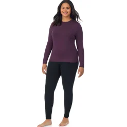 Best Softwear With Stretch Long Sleeve Crew PLUS Women Long Sleeves|Plus Size