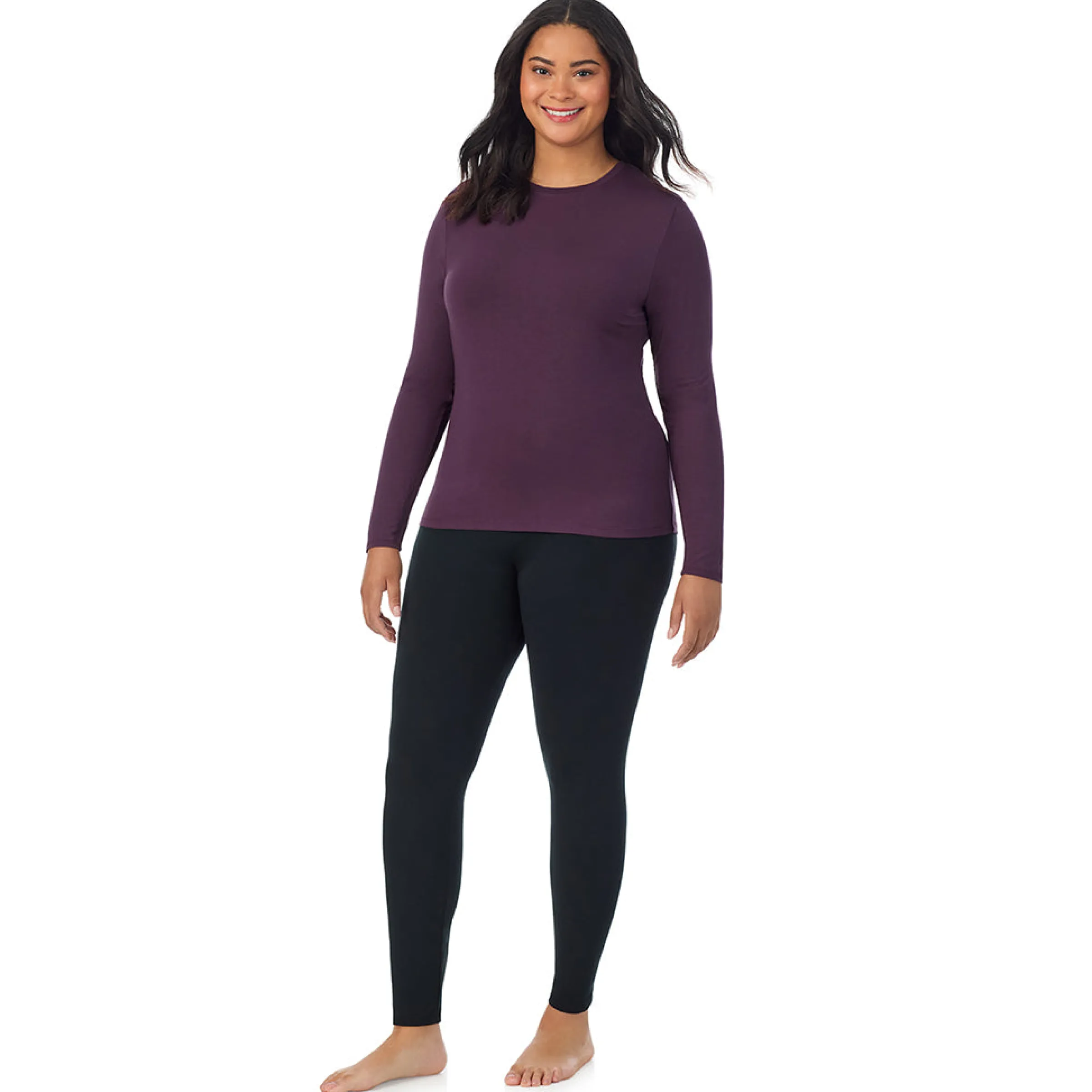 Best Softwear With Stretch Long Sleeve Crew PLUS Women Long Sleeves|Plus Size