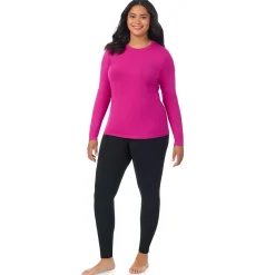 Best Softwear With Stretch Long Sleeve Crew PLUS Women Long Sleeves|Plus Size