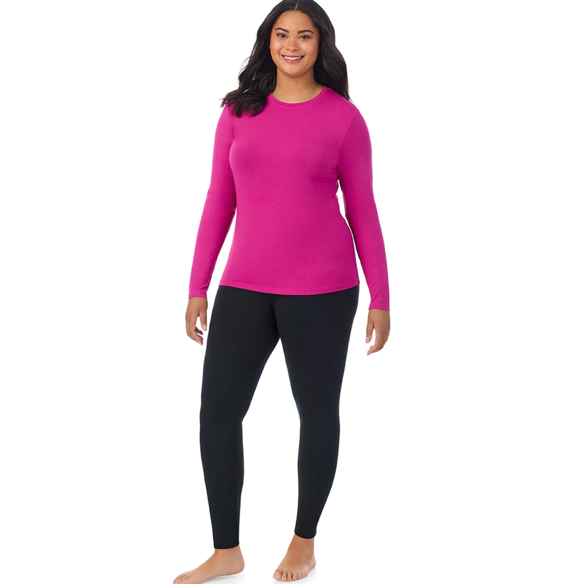 Best Softwear With Stretch Long Sleeve Crew PLUS Women Long Sleeves|Plus Size