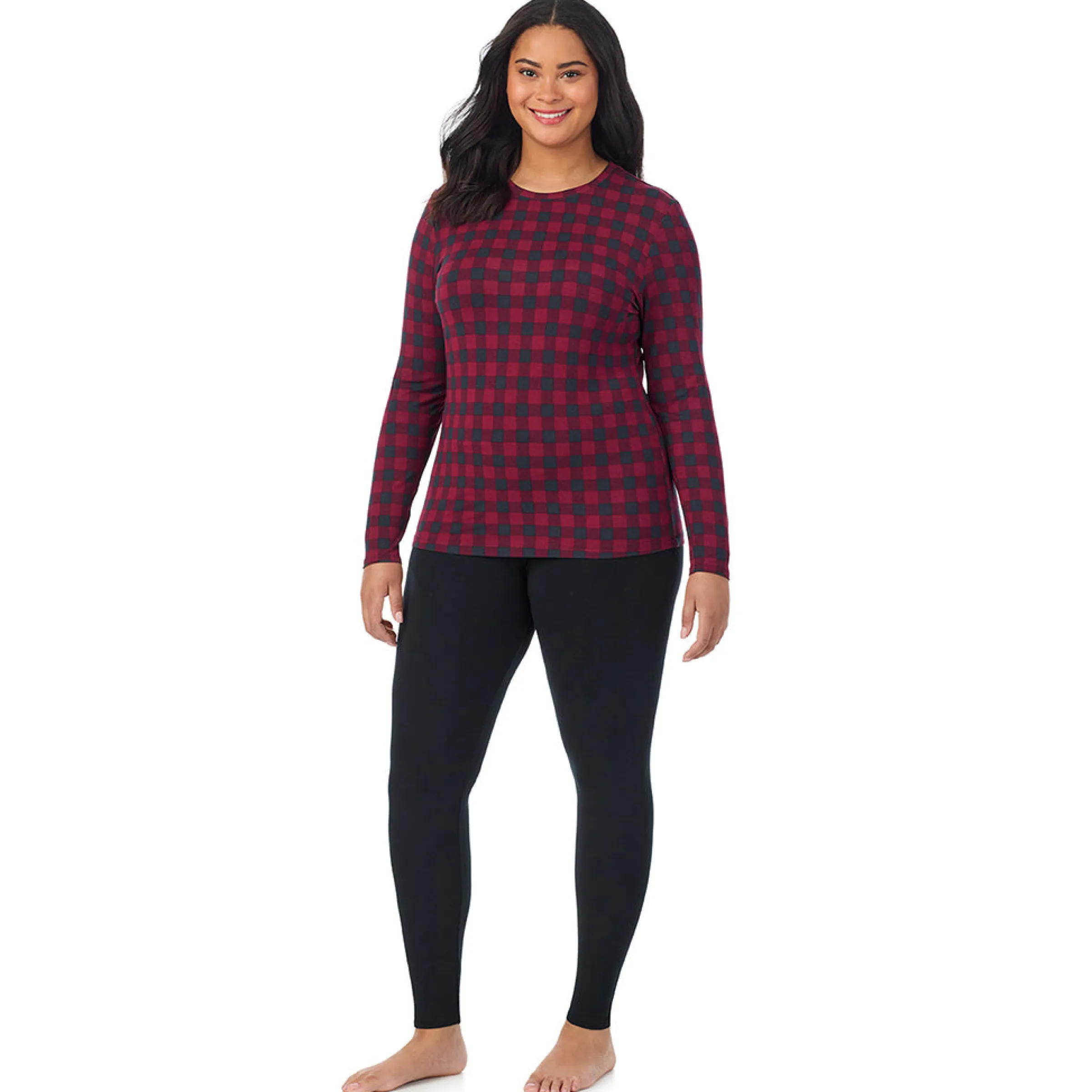 Best Softwear With Stretch Long Sleeve Crew PLUS Women Long Sleeves|Plus Size