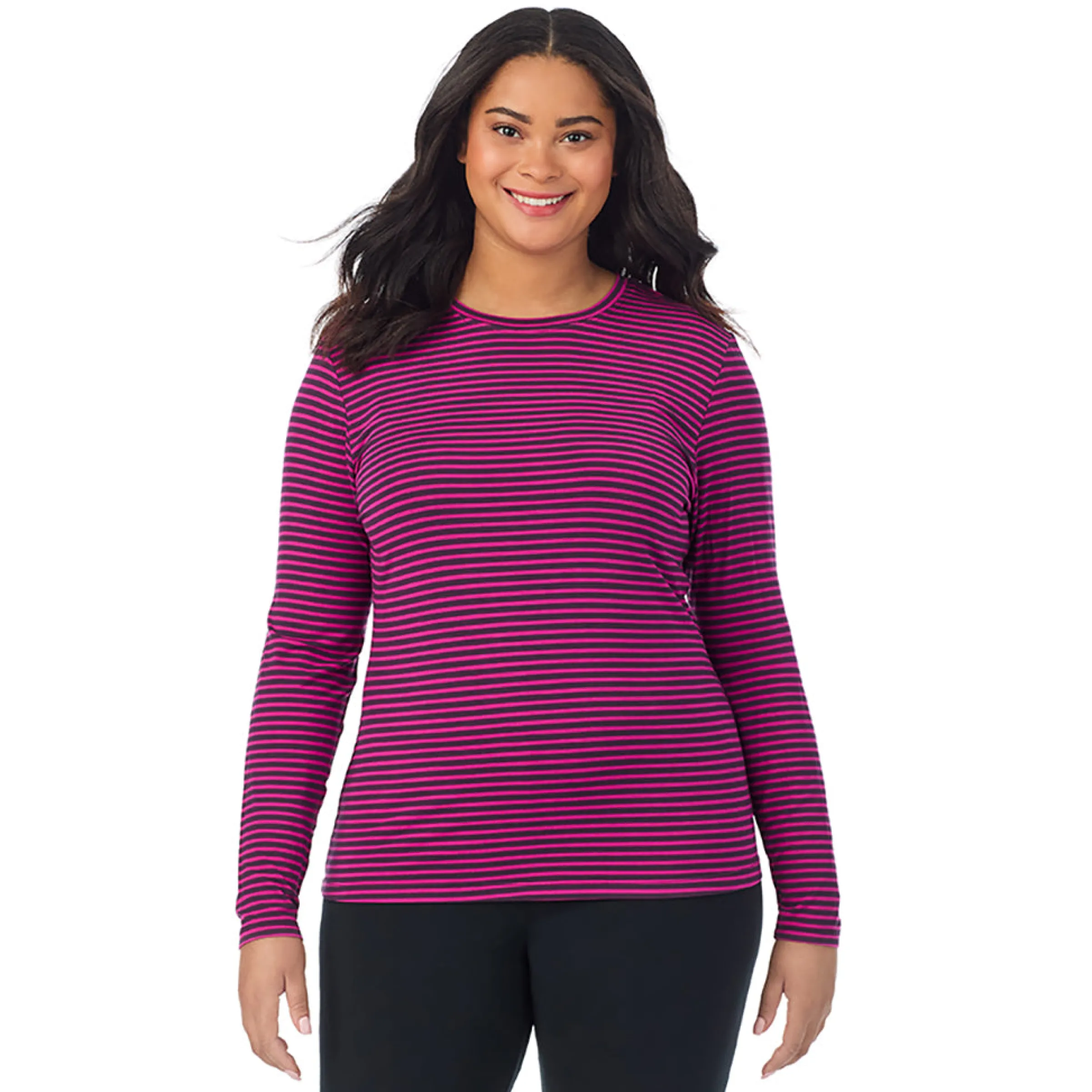 Best Softwear With Stretch Long Sleeve Crew PLUS Women Long Sleeves|Plus Size
