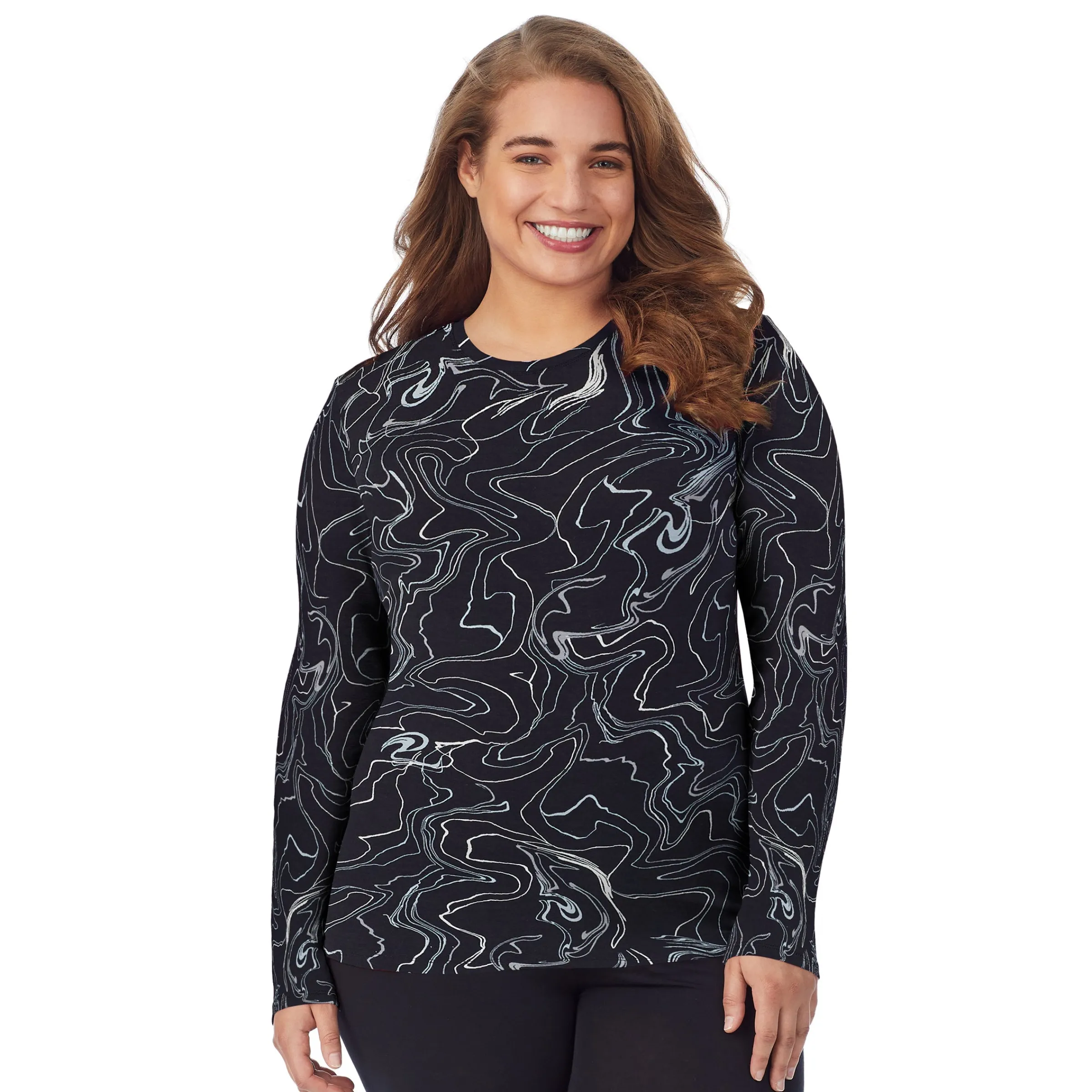 Best Softwear With Stretch Long Sleeve Crew PLUS Women Long Sleeves|Plus Size