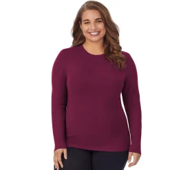 Best Softwear With Stretch Long Sleeve Crew PLUS Women Long Sleeves|Plus Size